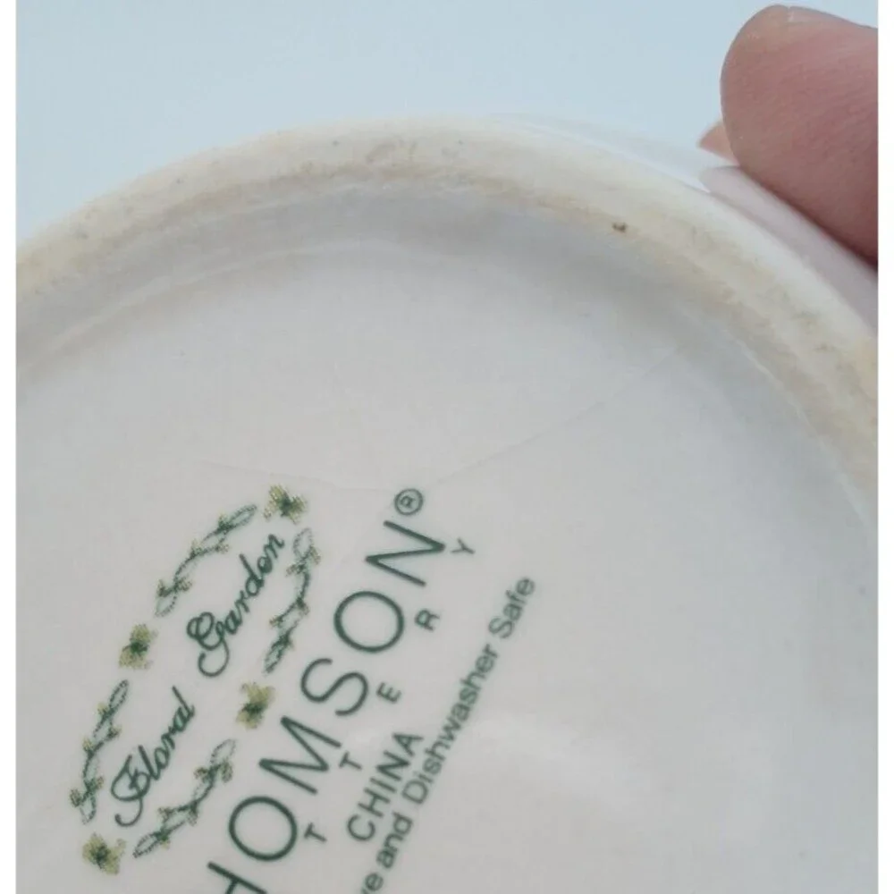 Thomson Floral Garden Small Canister Botanical Flowers Damaged
